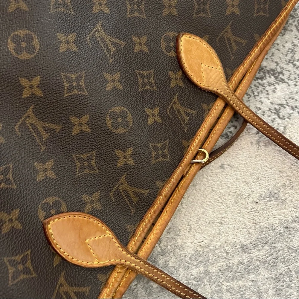 Louis Vuitton monogram coated canvas MM classic neverfull tote